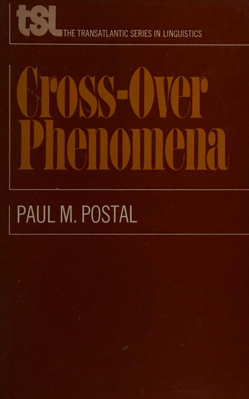 Cross-over Phenomena by Paul Martin Postal