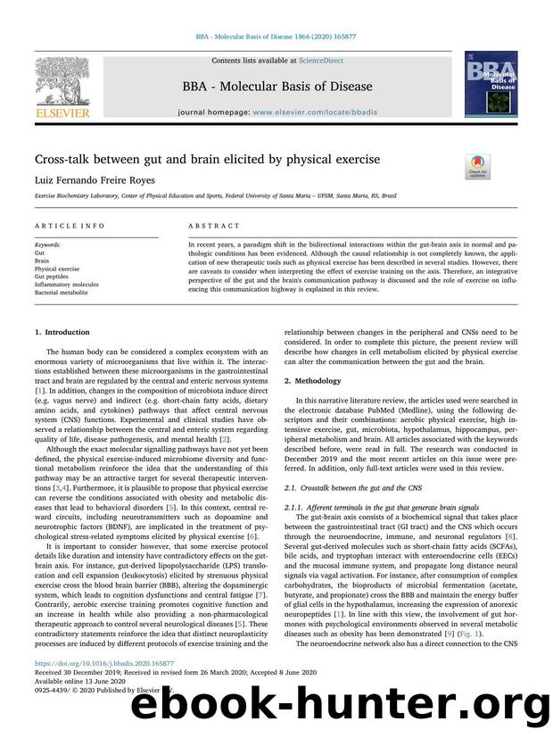 Cross-talk between gut and brain elicited by physical exercise by Luiz Fernando Freire Royes