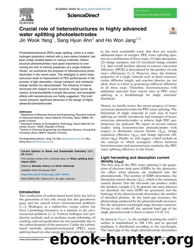 Crucial role of heterostructures in highly advanced water splitting photoelectrodes by Jin Wook Yang & Sang Hyun Ahn & Ho Won Jang