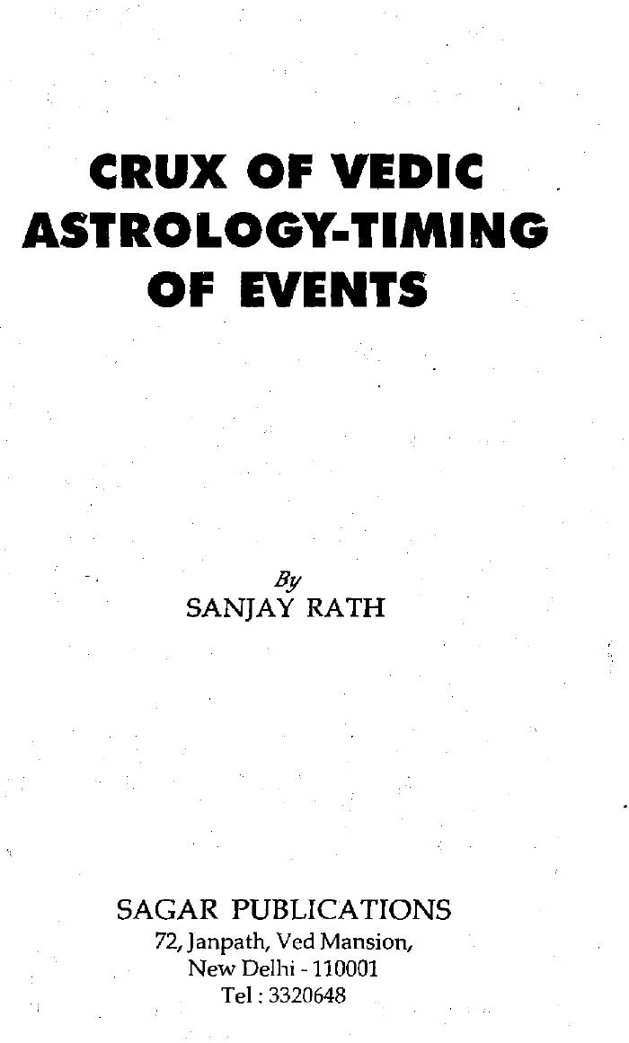 Crux of vedic astrology by timing of events1