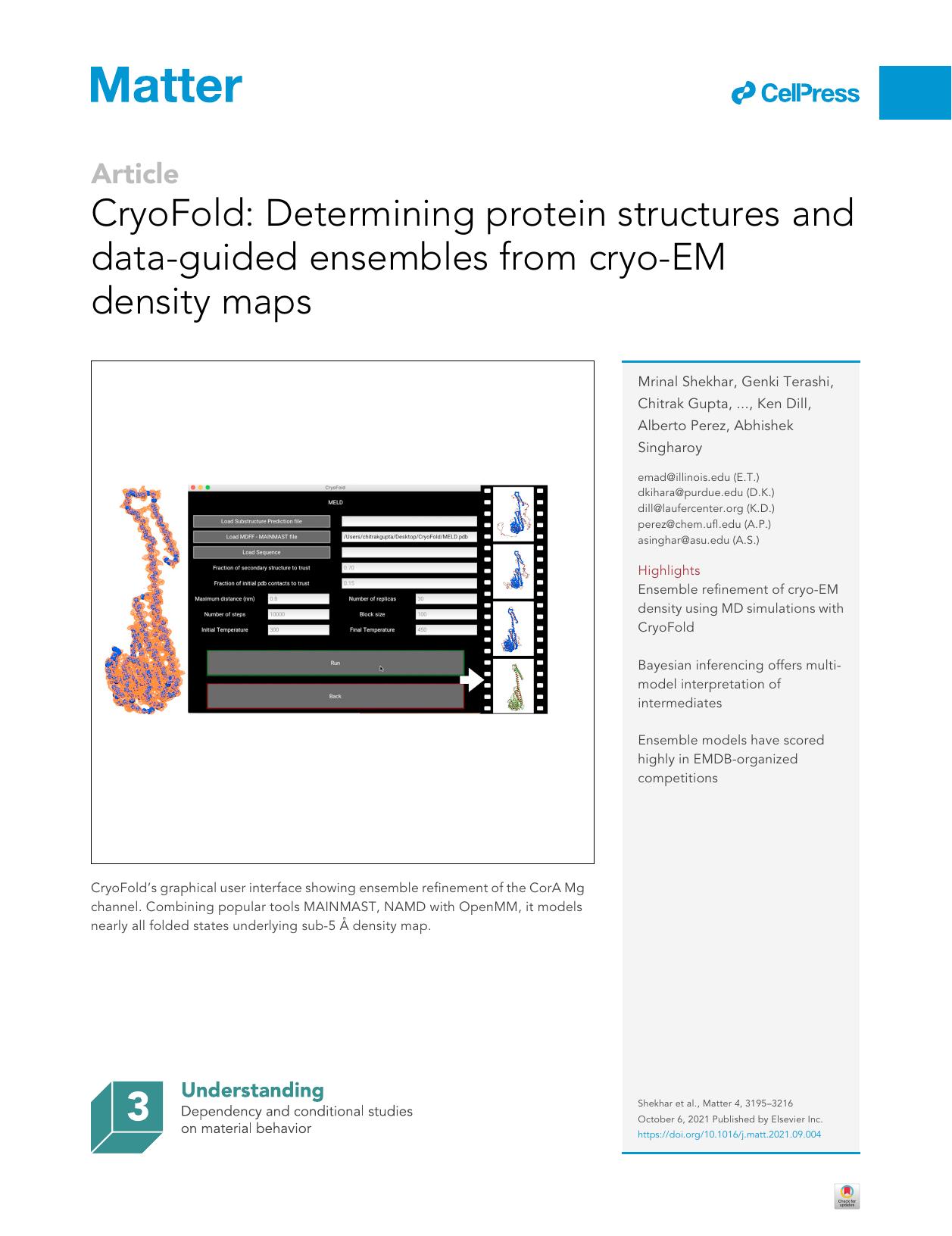 CryoFold: Determining protein structures and data-guided ensembles from cryo-EM density maps by Mrinal Shekhar