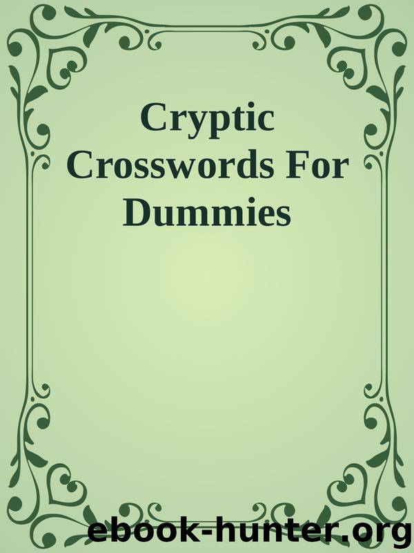 Cryptic Crosswords For Dummies by Unknown