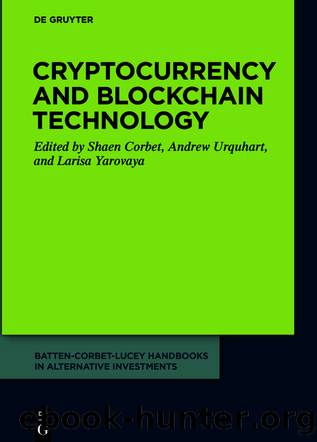 Cryptocurrency and Blockchain Technology by Shaen Corbet