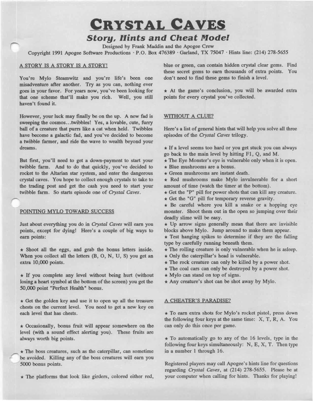 Crystal Caves (1991) by Unknown