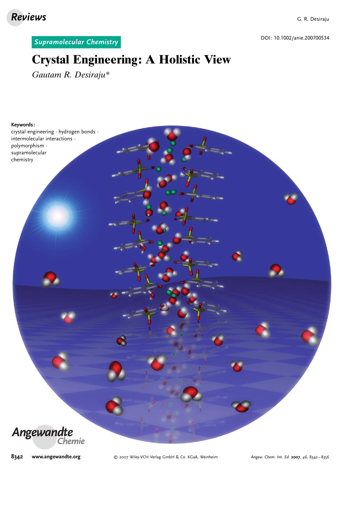 Crystal Engineering: A Holistic View by Unknown