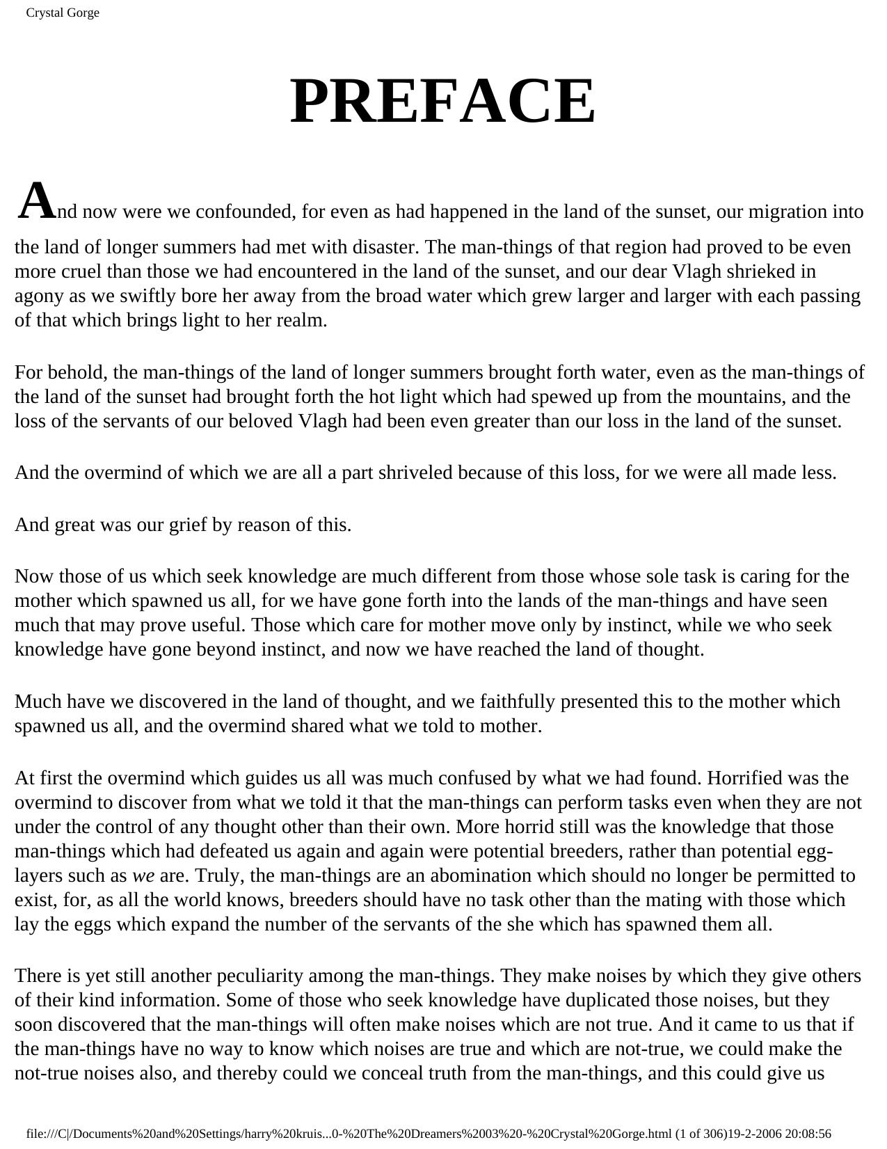 Crystal Gorge by Eddings David