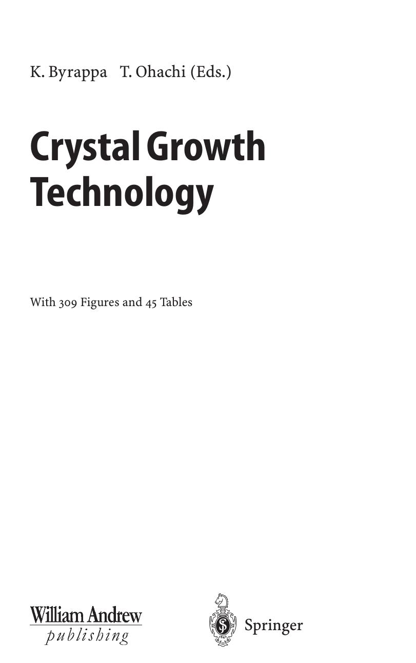 Crystal Growth Technology by Kullaiah Byrappa