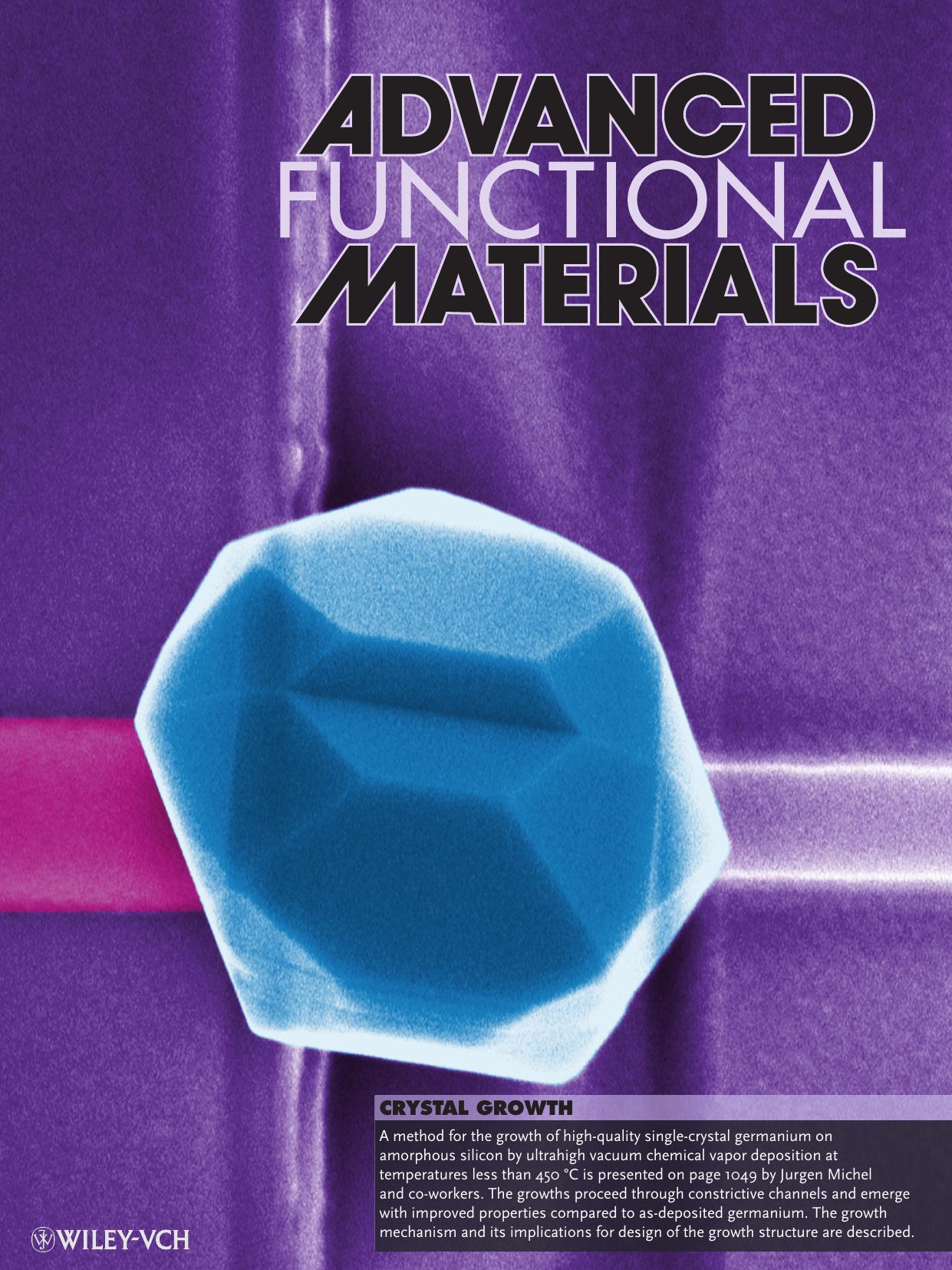 Crystal Growth: SingleCrystal Germanium Growth on Amorphous Silicon (Adv. Funct. Mater. 52012) by otm