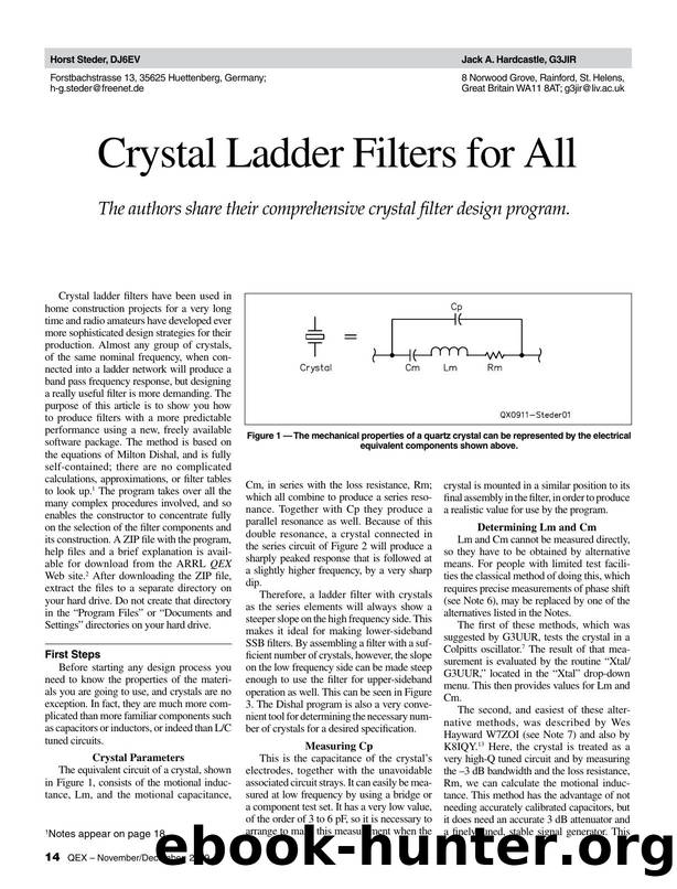 Crystal Ladder Filters for All by Unknown
