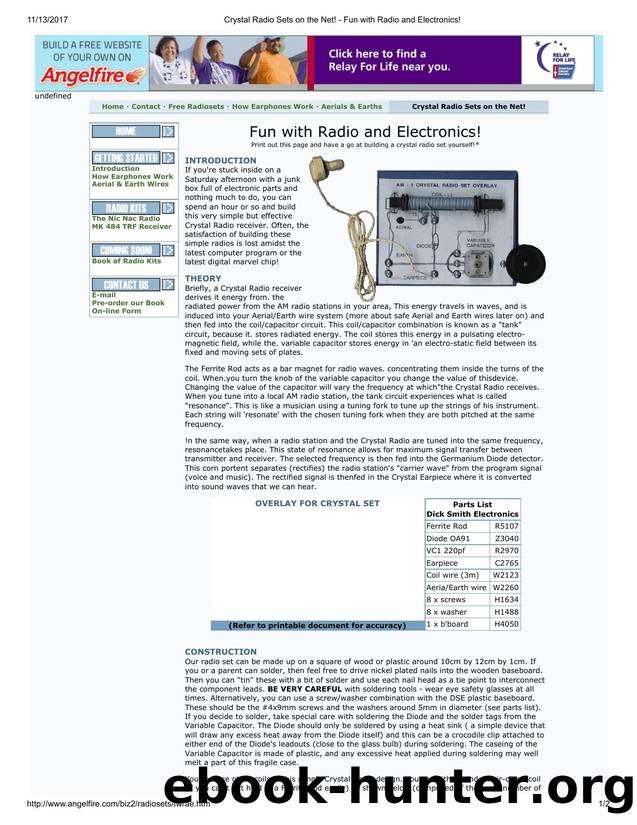 Crystal Radio Fun with Radio and Electronics! by Unknown