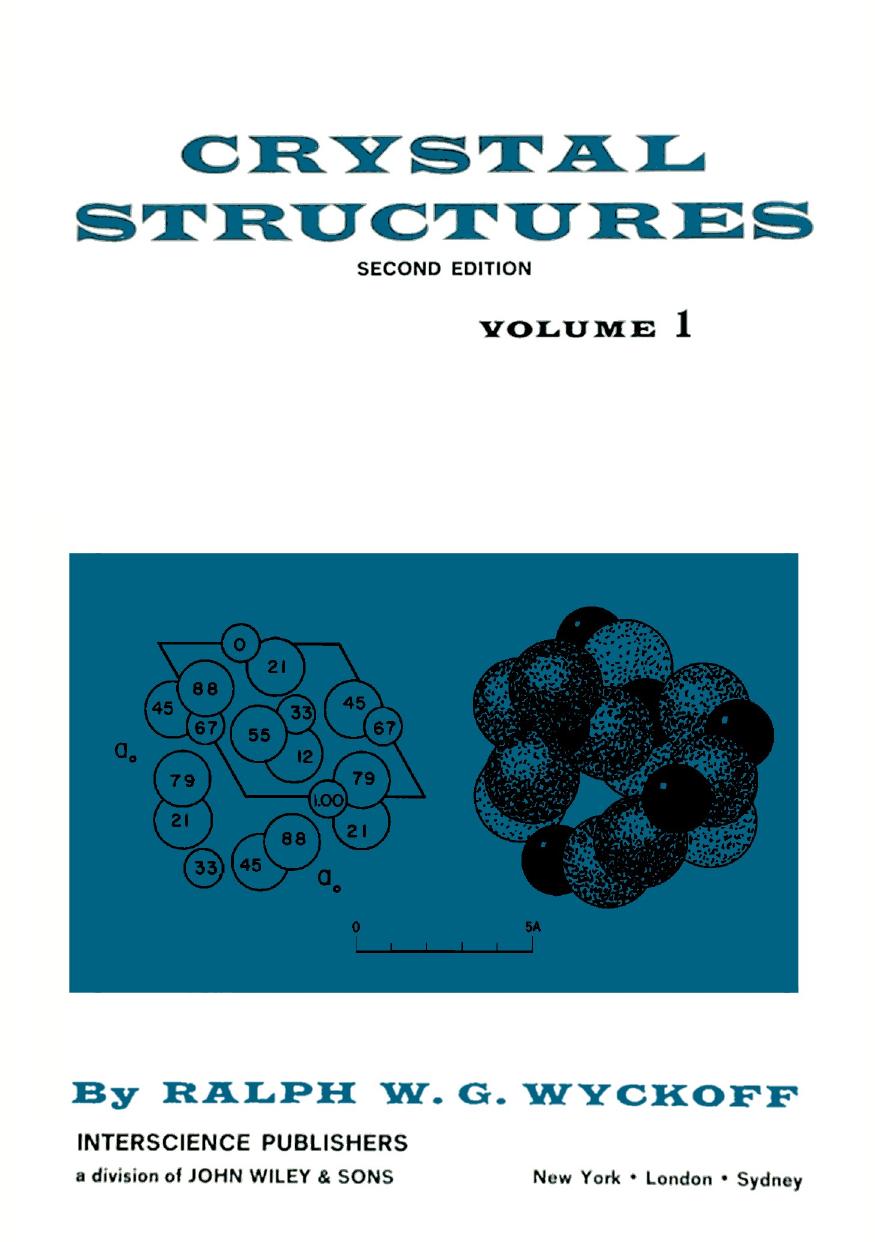 Crystal Structures - Volume 1 by Ralph W. G. Wyckoff