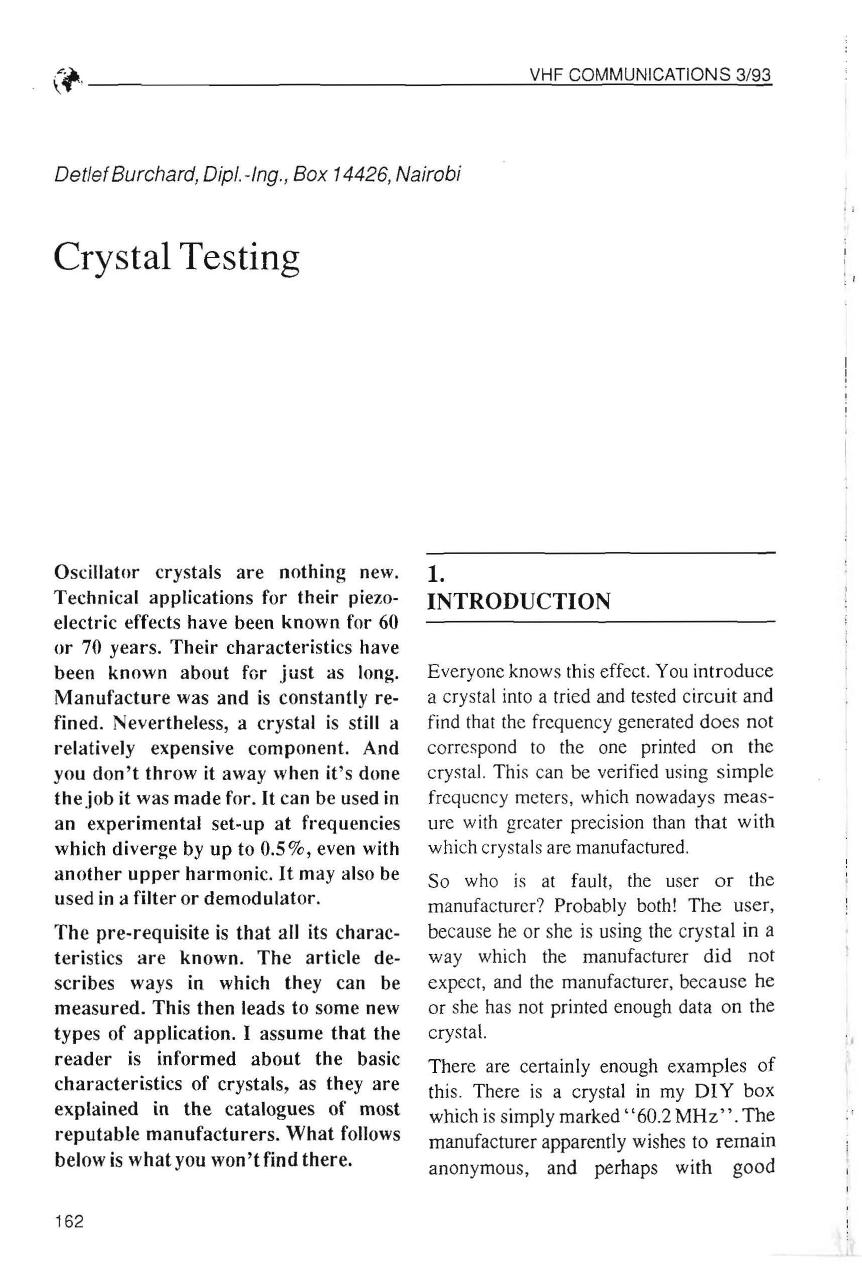 Crystal Testing by Unknown