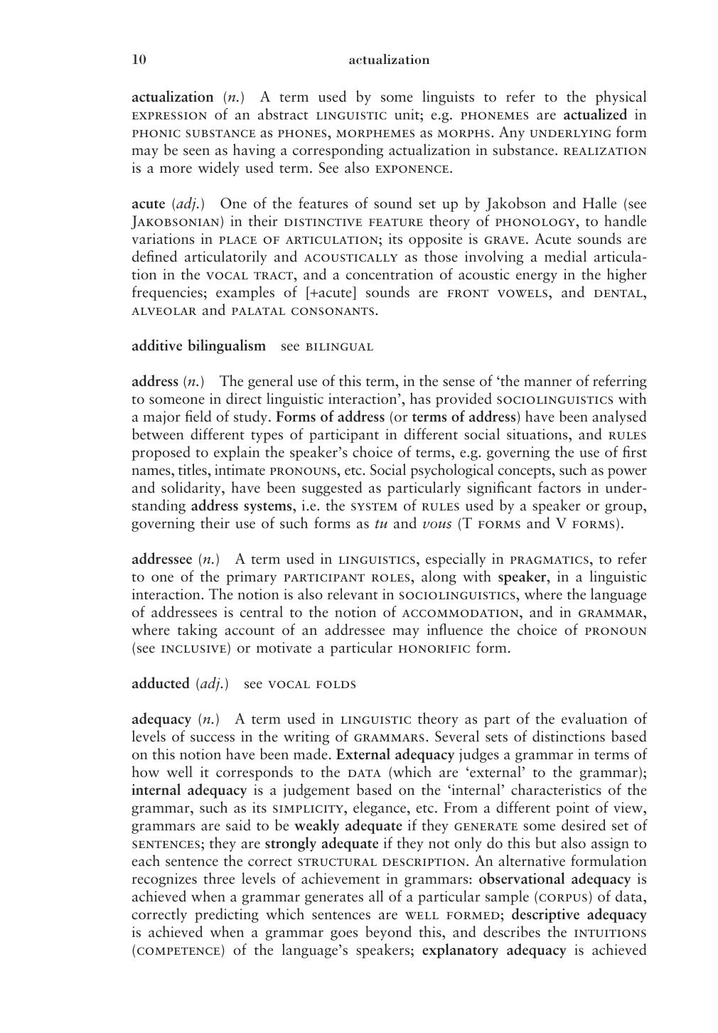 Crystal by A Dictionary of Linguistics & Phonetics