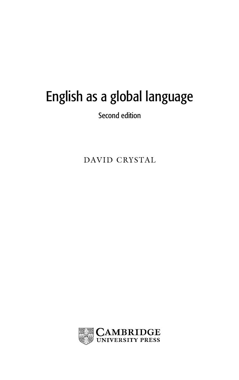 Crystal by English as a Global Language 2nd ed.(2003)