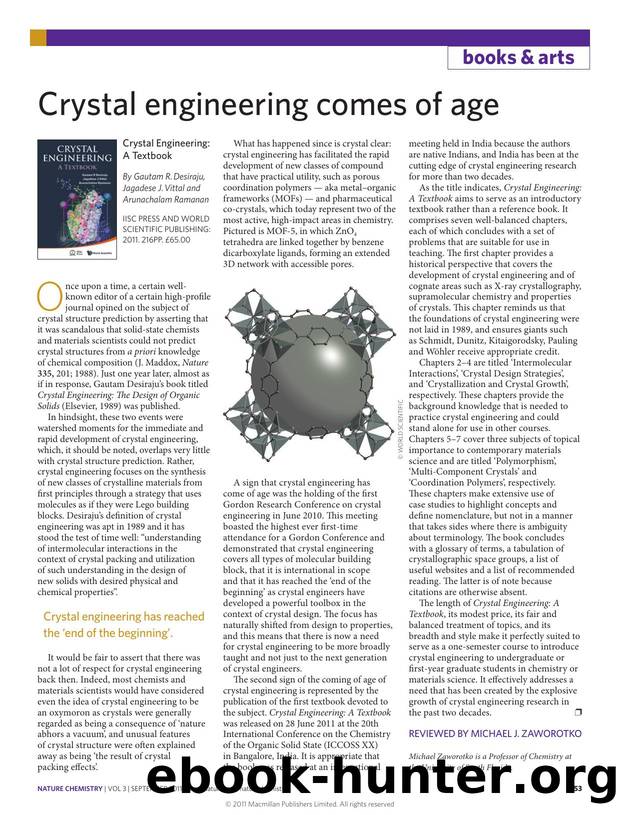 Crystal engineering comes of age by Unknown