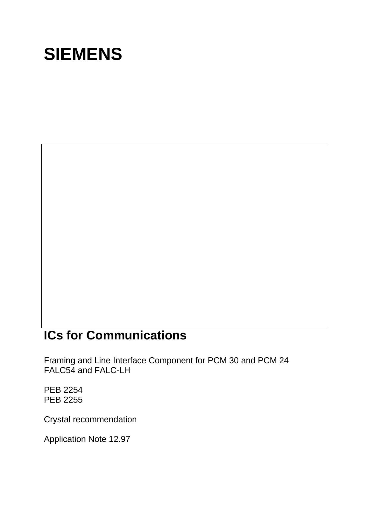 Crystal recommendation by Siemens HL