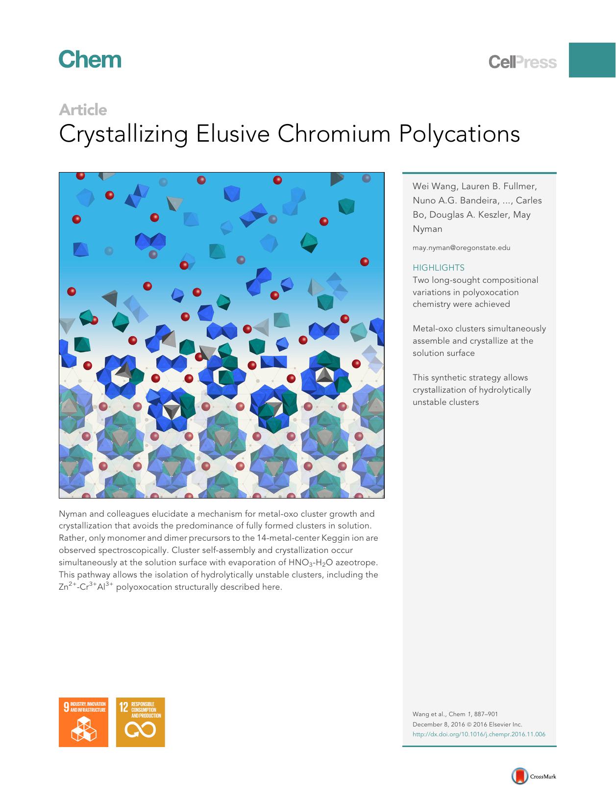Crystallizing Elusive Chromium Polycations by unknow