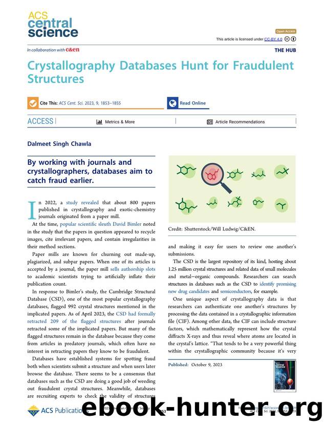 Crystallography Databases Hunt for Fraudulent Structures by Dalmeet Singh Chawla