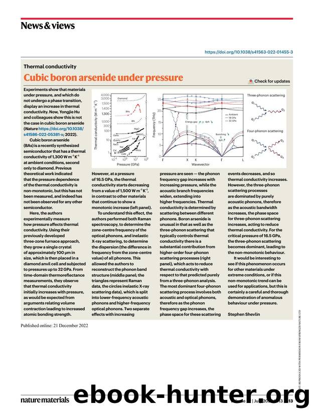Cubic boron arsenide under pressure by Stephen Shevlin