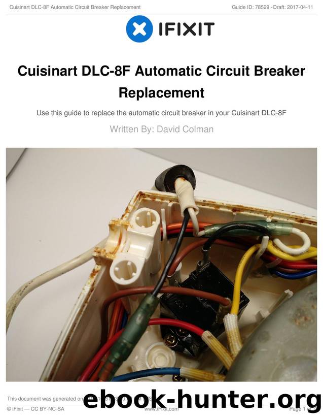 Cuisinart DLC-8F Automatic Circuit Breaker Replacement by Unknown