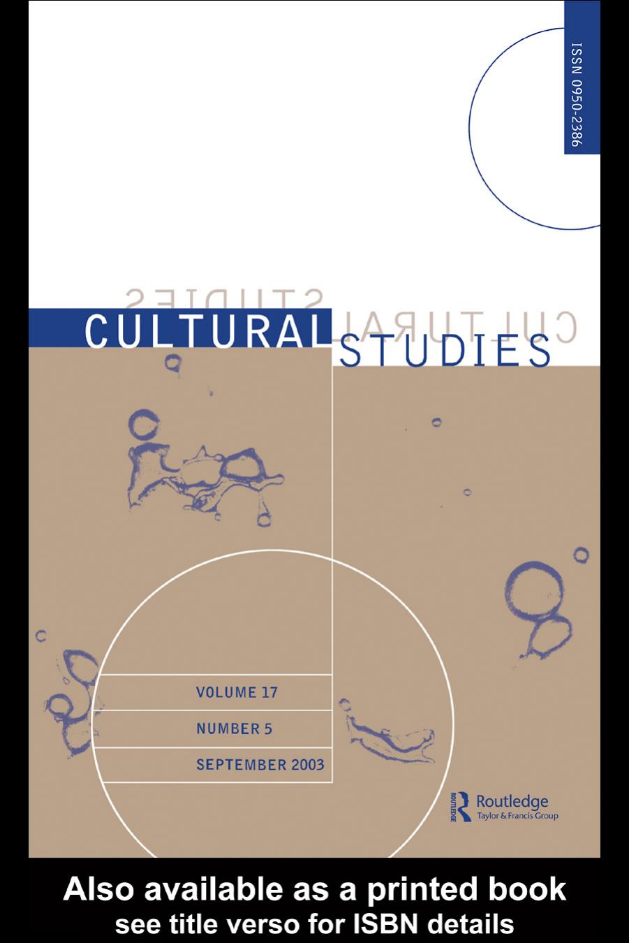 Cultural Studies - Volume 17 Issue 5 by Various