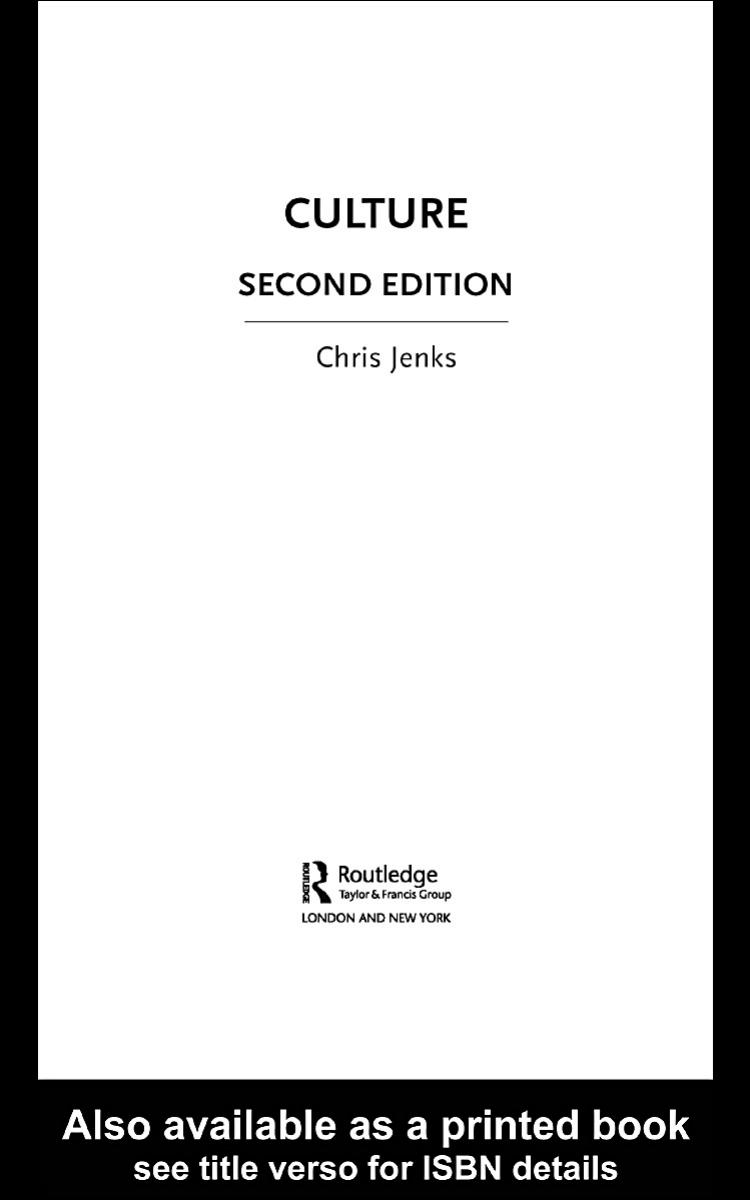 Culture 2nd Edition by Chris Jenks