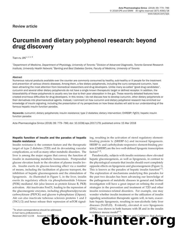 Curcumin and dietary polyphenol research: beyond drug discovery by Tian-ru Jin