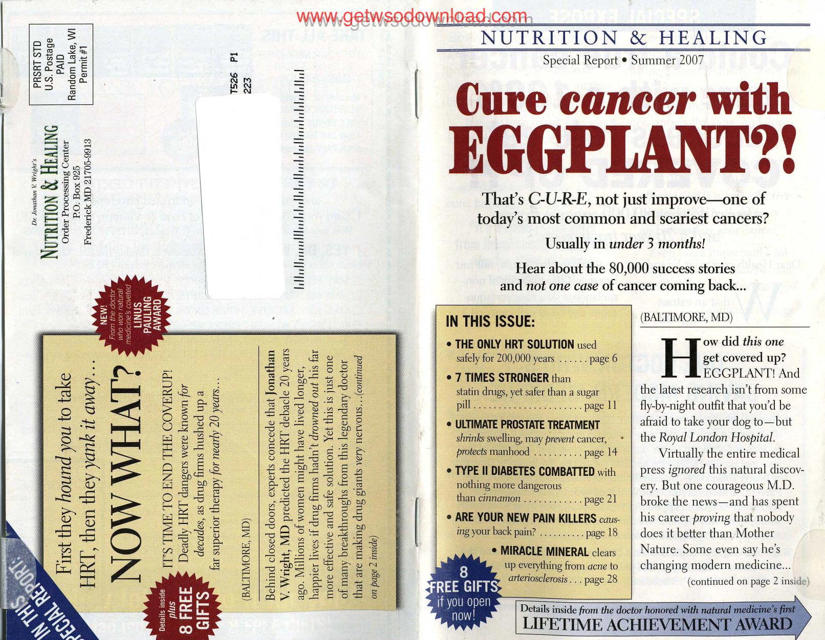 Cure Cancer with Eggplant by Unknown