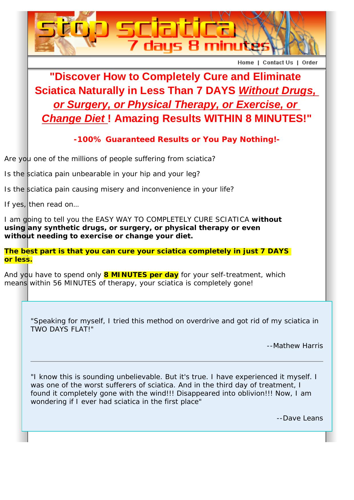 Cure Sciatica Naturally In 7 Days. by Best of Kuszter's Collection