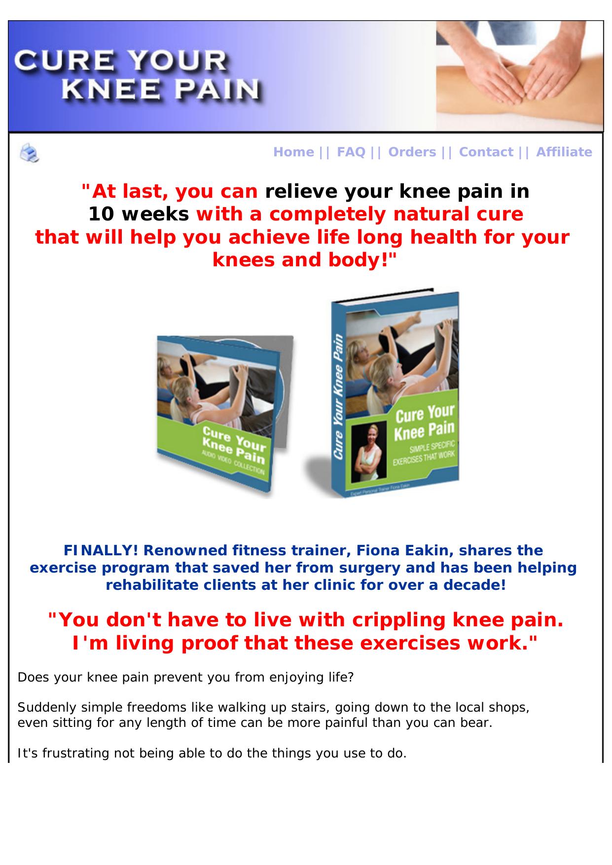 Cure Your Knee Pain. by Best of Kuszter's Collection