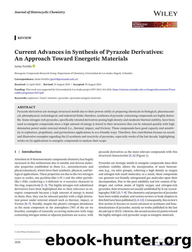 Current Advances in Synthesis of Pyrazole Derivatives: An Approach Towards Energetic Materials by Unknown