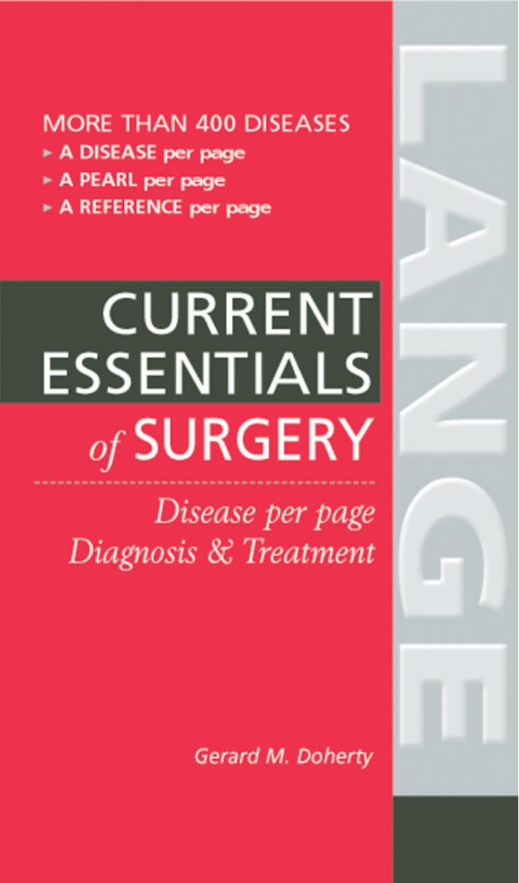 Current Essentials of Surgery by Gerard M. Doherty MD