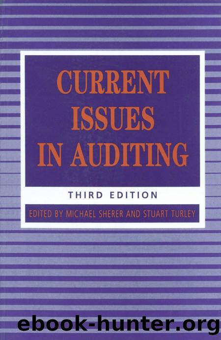 Current Issues in Auditing : SAGE Publications by Michael J. Sherer; W. Stuart Turley