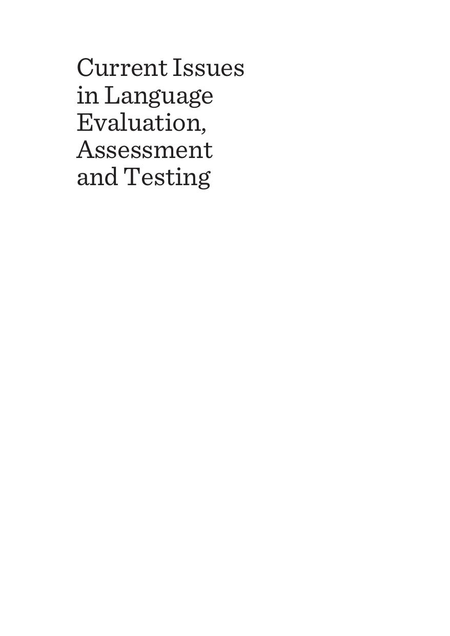 Current Issues in Language Evaluation, Assessment and Testing : Research and Practice by Christina Gitsaki; Christine Coombe