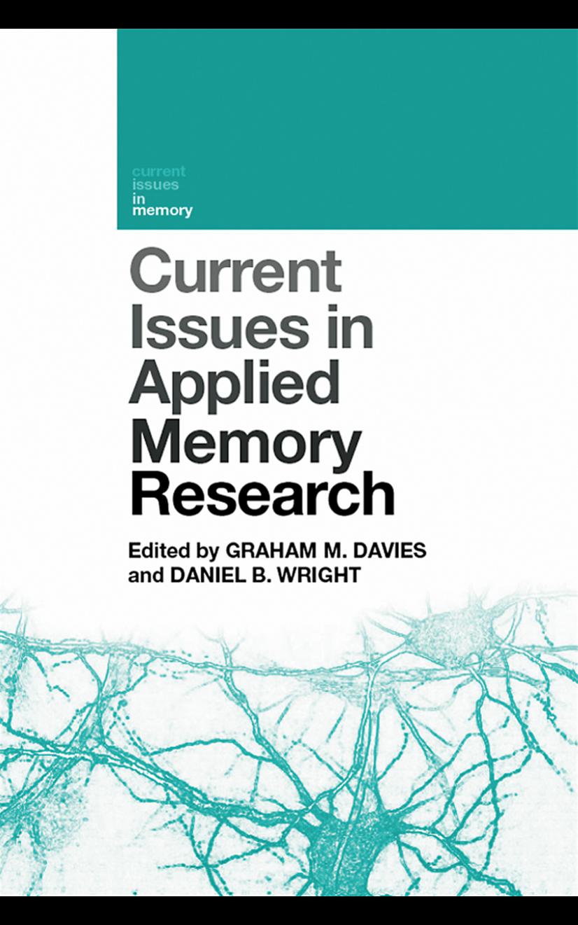 Current issues in applied memory research by Graham Davies; Daniel B Wright