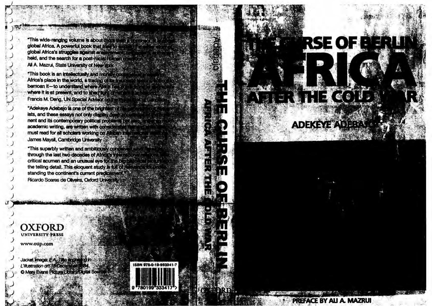 Curse of Berlin: Africa After the Cold War by Adekeye Adebajo