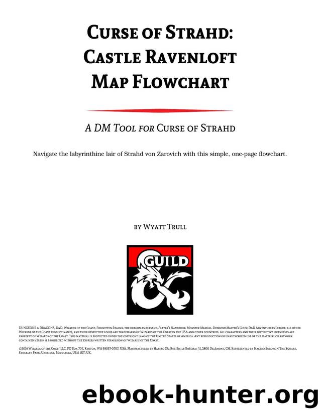 Curse of Strahd Castle Ravenloft Map Flowchart by Unknown