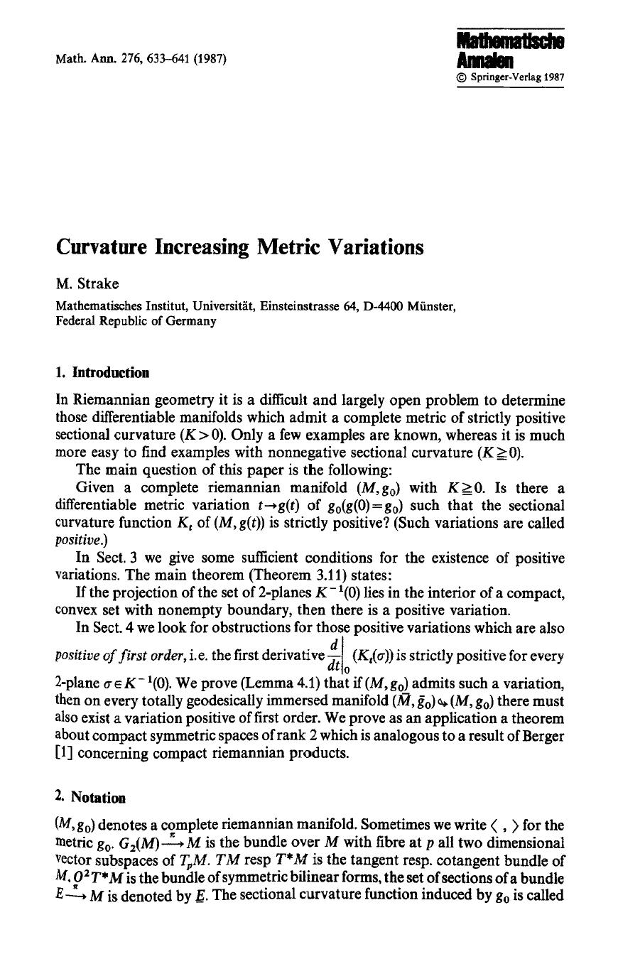 Curvature increasing metric variations by Unknown