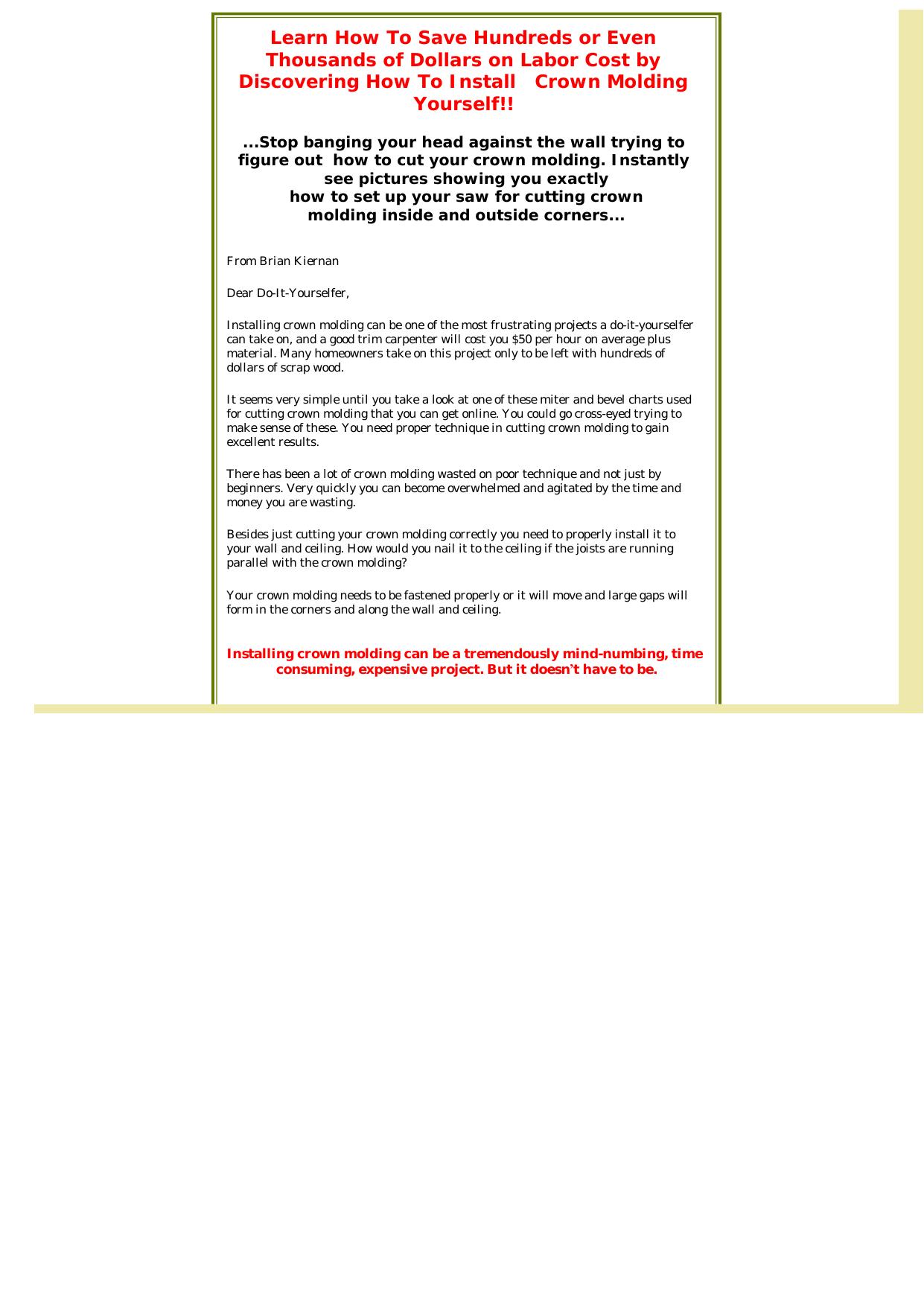 Cut & Install Crown Molding. by Best of Kuszter's Collection