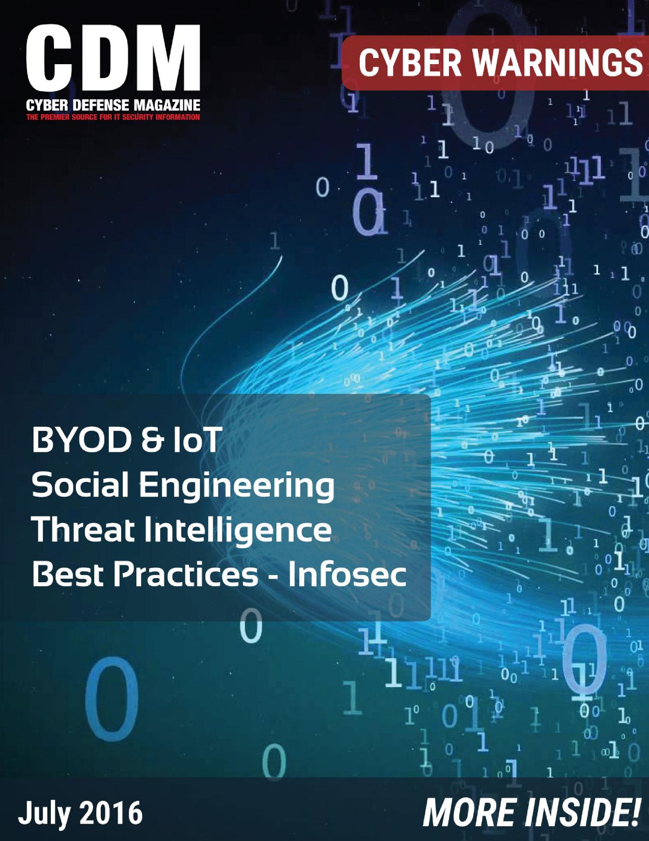 Cyber Defense Magazine - July 2016 by Unknow