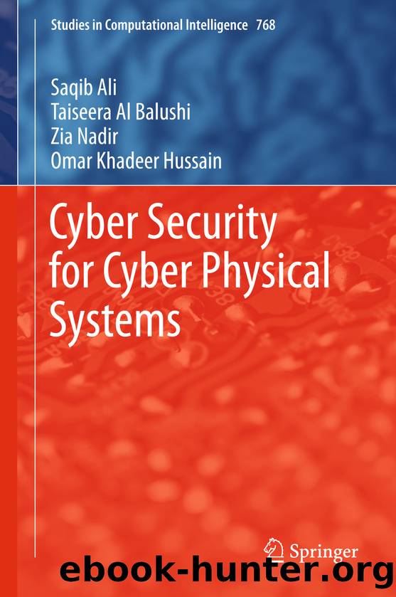 Cyber Security for Cyber Physical Systems by Saqib Ali Taiseera Al Balushi Zia Nadir & Omar Khadeer Hussain