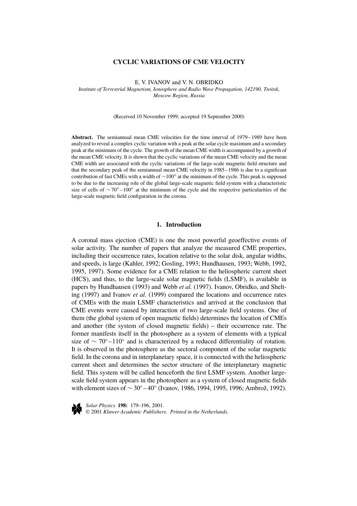 Cyclic Variations of CME Velocity by Unknown