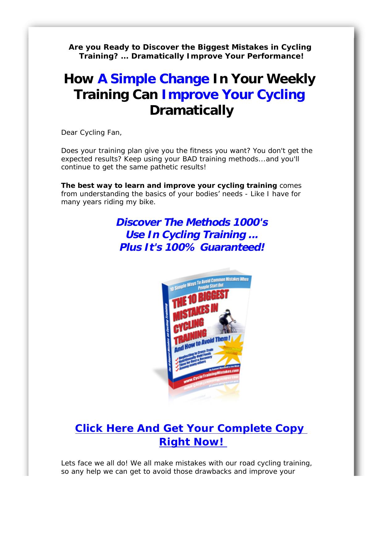 Cycling Training Mistakes.. by Best of Kuszter's Collection