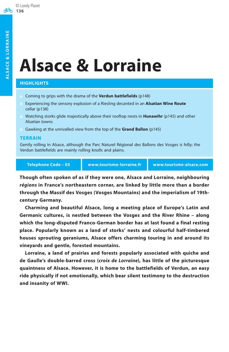 Cycling in France - Alsace & Lorraine (Chapter) by Lonely Planet