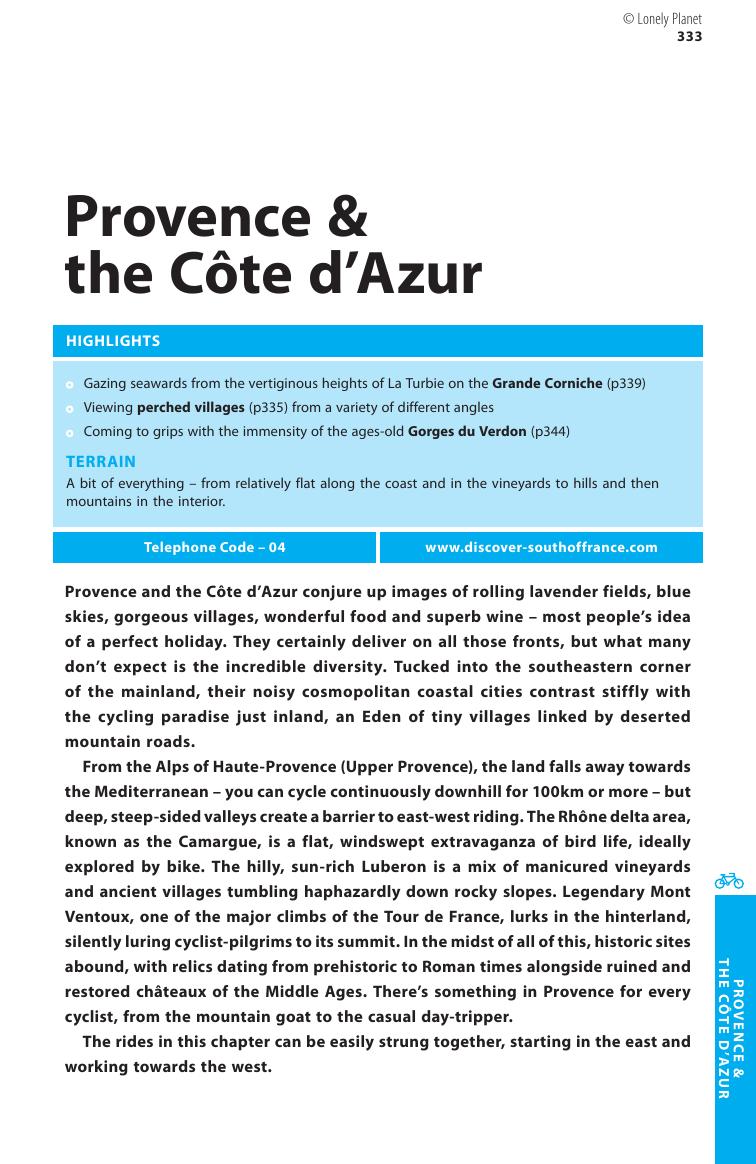 Cycling in France - Provence & the Côte d'Azur (Chapter) by Lonely Planet