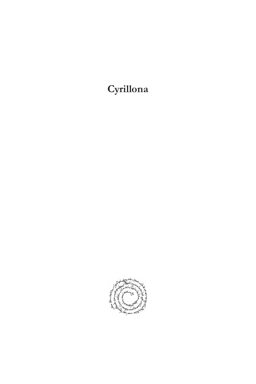 Cyrillona: A Critical Study and Commentary by Carl Griffin