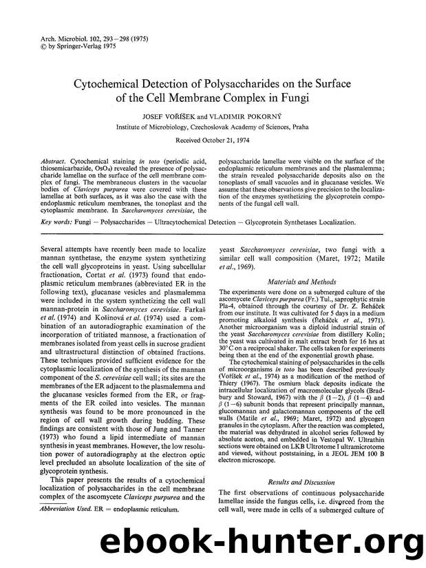 Cytochemical detection of polysaccharides on the surface of the cell membrane complex in fungi by Unknown