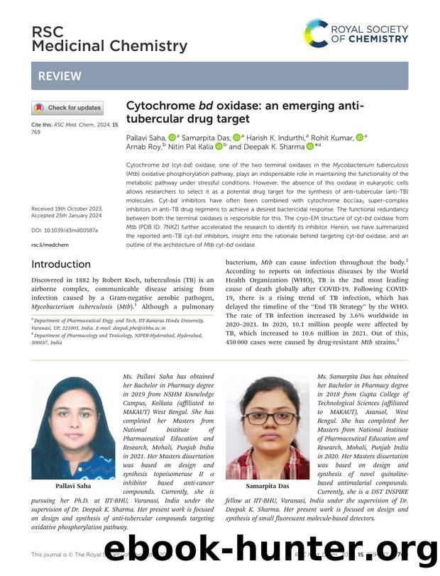 Cytochrome bd oxidase: an emerging anti-tubercular drug target by unknow