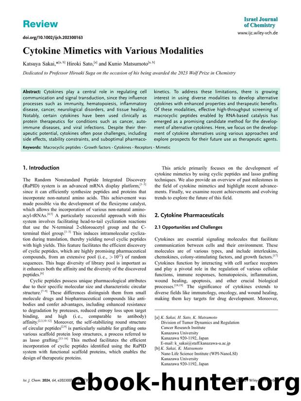 Cytokine Mimetics with Various Modalities by Unknown