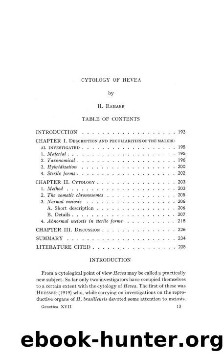 Cytology of Hevea by Unknown